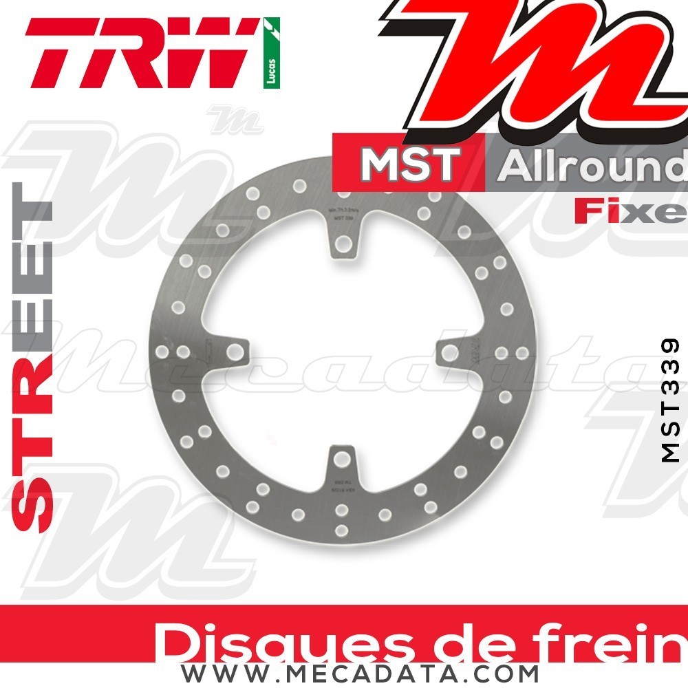Disque de frein Arrière ~ Kawasaki KLX 450 R (LX450) 2007+ ~ TRW Lucas MST 339