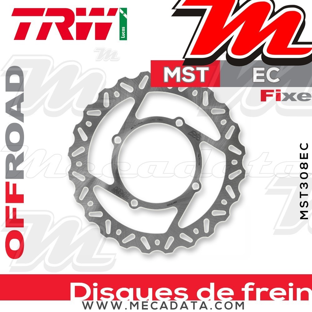 Disque de frein Avant ~ Kawasaki KLX 450 R (LX450) 2007+ ~ TRW Lucas MST 308 EC
