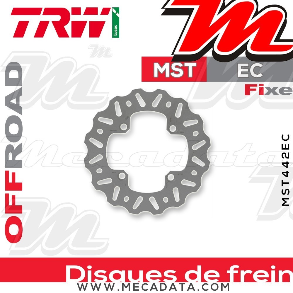 Disque de frein Arrière ~ Kawasaki KX 85 (KX85.) 2001+ ~ TRW Lucas MST 442 EC