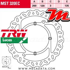 Disque de frein Avant ~ Husqvarna TE 610 E i.e. (A1) 2005-2010 ~ TRW Lucas MST 320 EC