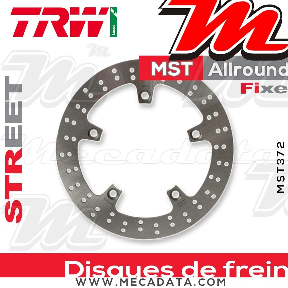 Disque de frein Arrière ~ Husqvarna 900 Nuda, R 2012+ ~ TRW Lucas MST 372