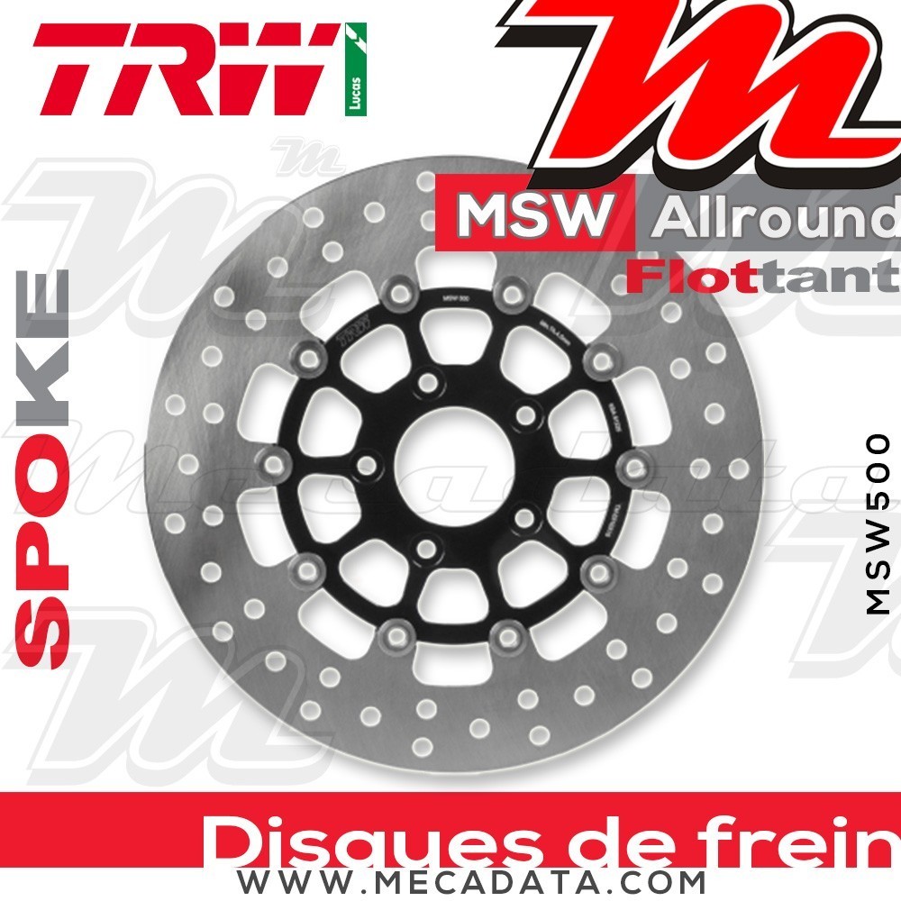 Disque de frein Avant ~ Harley Davidson FXSTC 1584 Softail Custom (FS2) 2007-2009 ~ TRW Lucas MSW 500