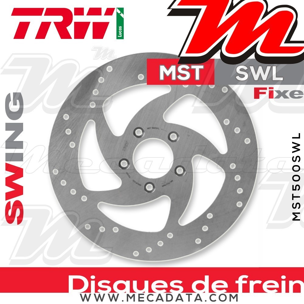 Disque de frein Avant ~ Harley Davidson FXCWC 1584 Softail Rocker C (FS2) 2008-2011 ~ TRW Lucas MST 500 SWL