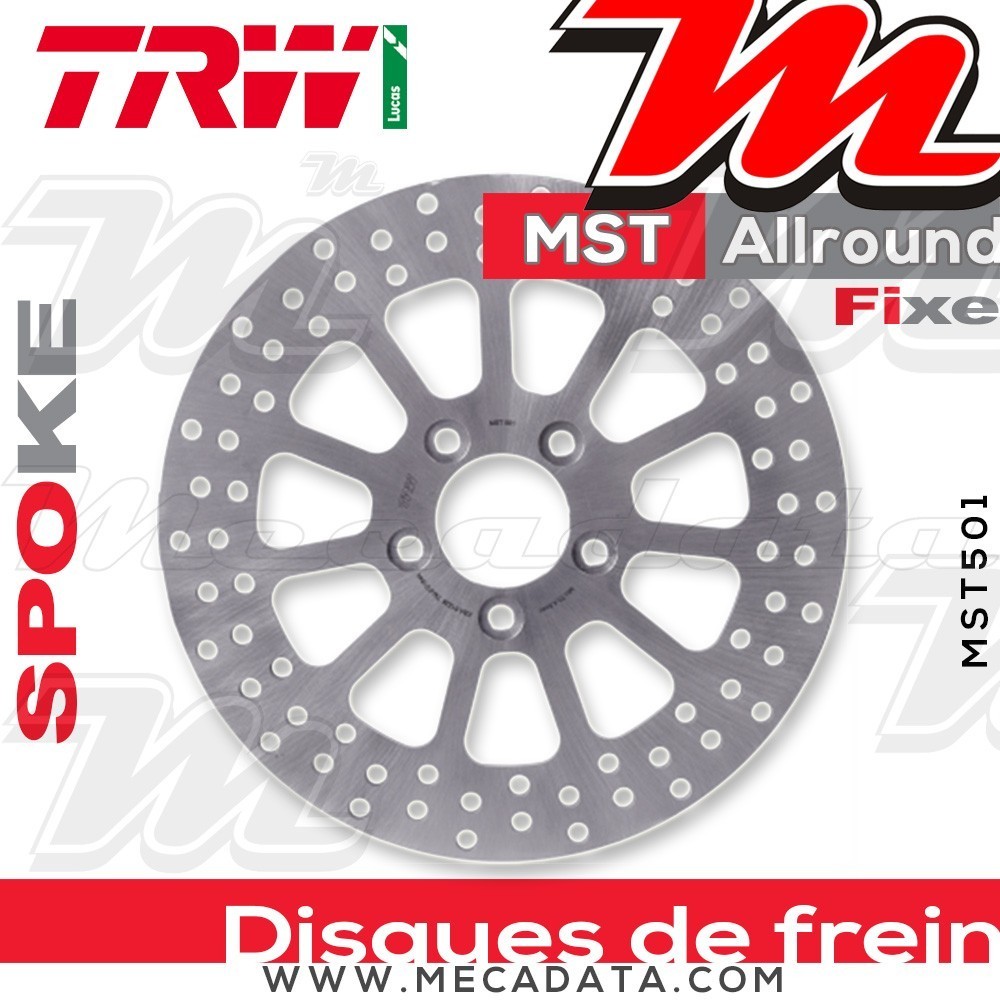 Disque de frein Arrière ~ Harley Davidson FXDCI 1450 Dyna Super Glide Custom (FD2) 2005-2006 ~ TRW Lucas MST 501