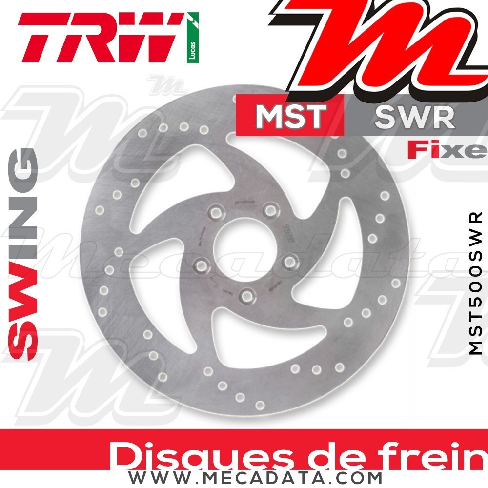Disque de frein Avant droite ~ Harley Davidson FLHT 1450 Electra Glide Standard (FL1) 1999-2003 ~ TRW Lucas MST 500 SWR