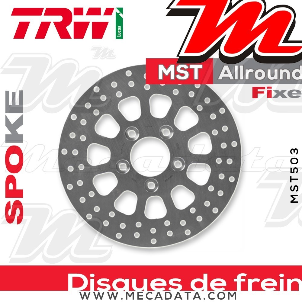 Disque de frein Arrière ~ Harley Davidson XL 883 R Roadster (XL2) 2010-2013 ~ TRW Lucas MST 503