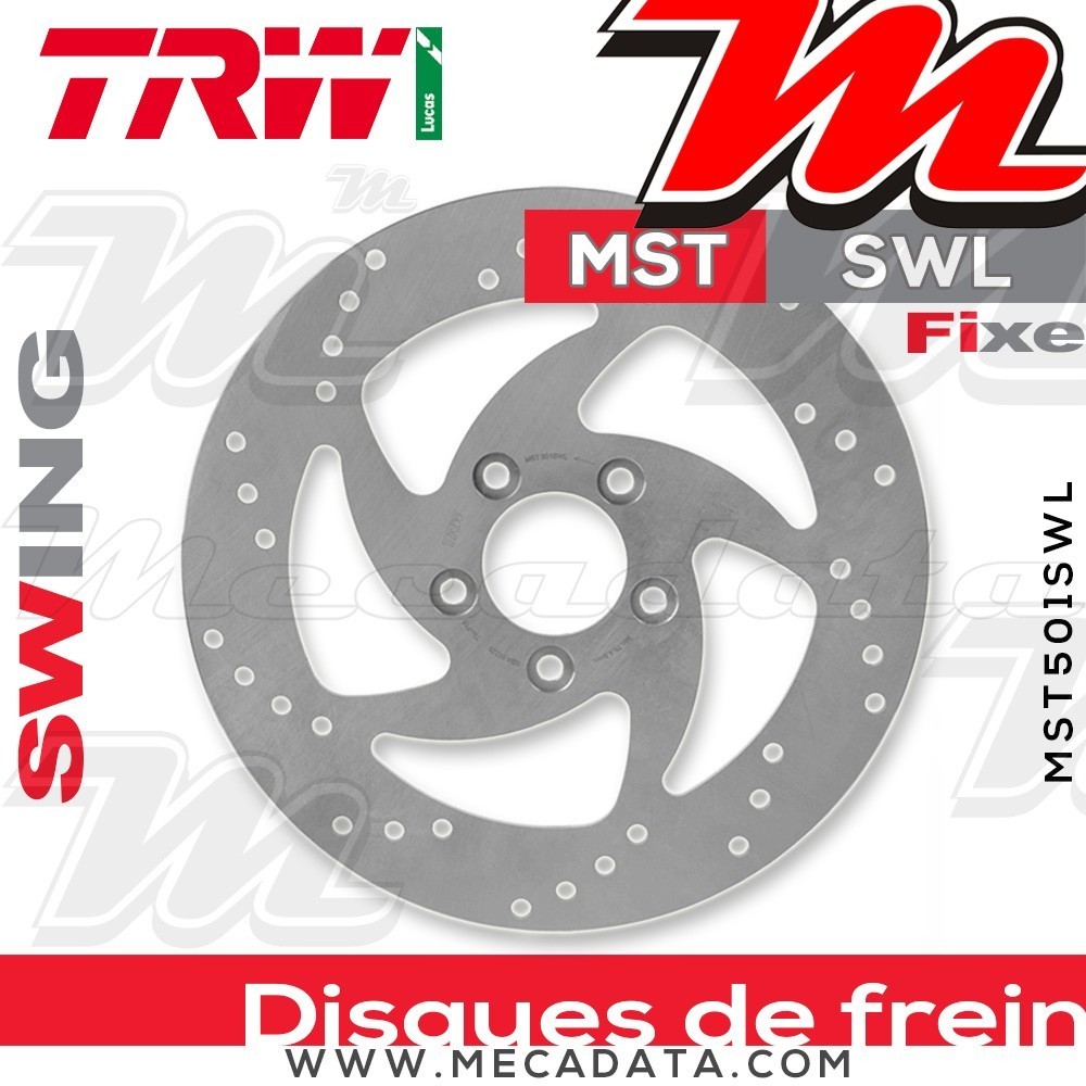 Disque de frein Arrière ~ Harley Davidson XL 883 C Sportster Custom (XL2) 2003-2010 ~ TRW Lucas MST 501 SWL