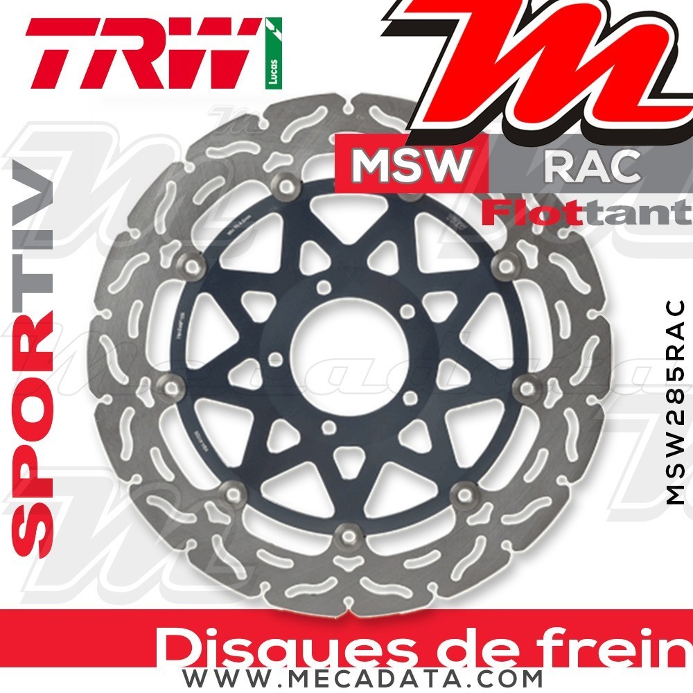 Disque de frein Avant ~ Ducati 1200 Multistrada, S, GT (A3) 2013+ ~ TRW Lucas MSW 285 RAC