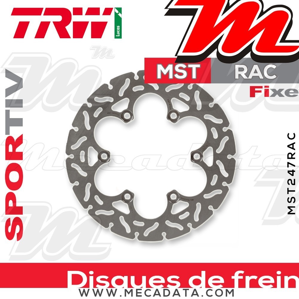 Disque de frein Arrière ~ Ducati 750 Monster i.e. (M) 1996-2002 ~ TRW Lucas MST 247 RAC