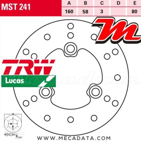 Disque de frein Avant ~ Cagiva 110 Passing (6P) 1994+ ~ TRW Lucas MST 241