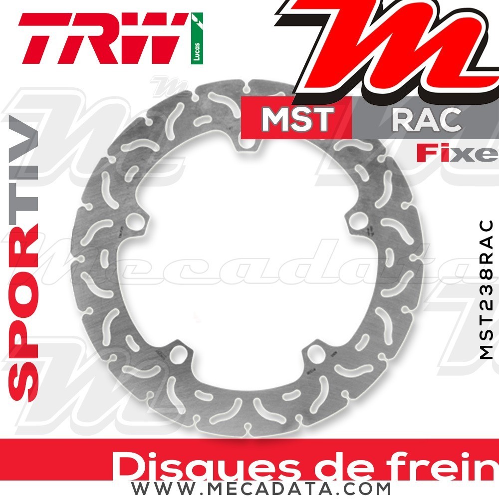 Disque de frein Avant ~ BMW R 1100 S, ABS (R2S) 1998-2000 ~ TRW Lucas MST 238 RAC