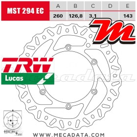 Disque de frein Avant ~ Beta RR 400 4T Enduo 2013-2014 ~ TRW Lucas MST 294 EC