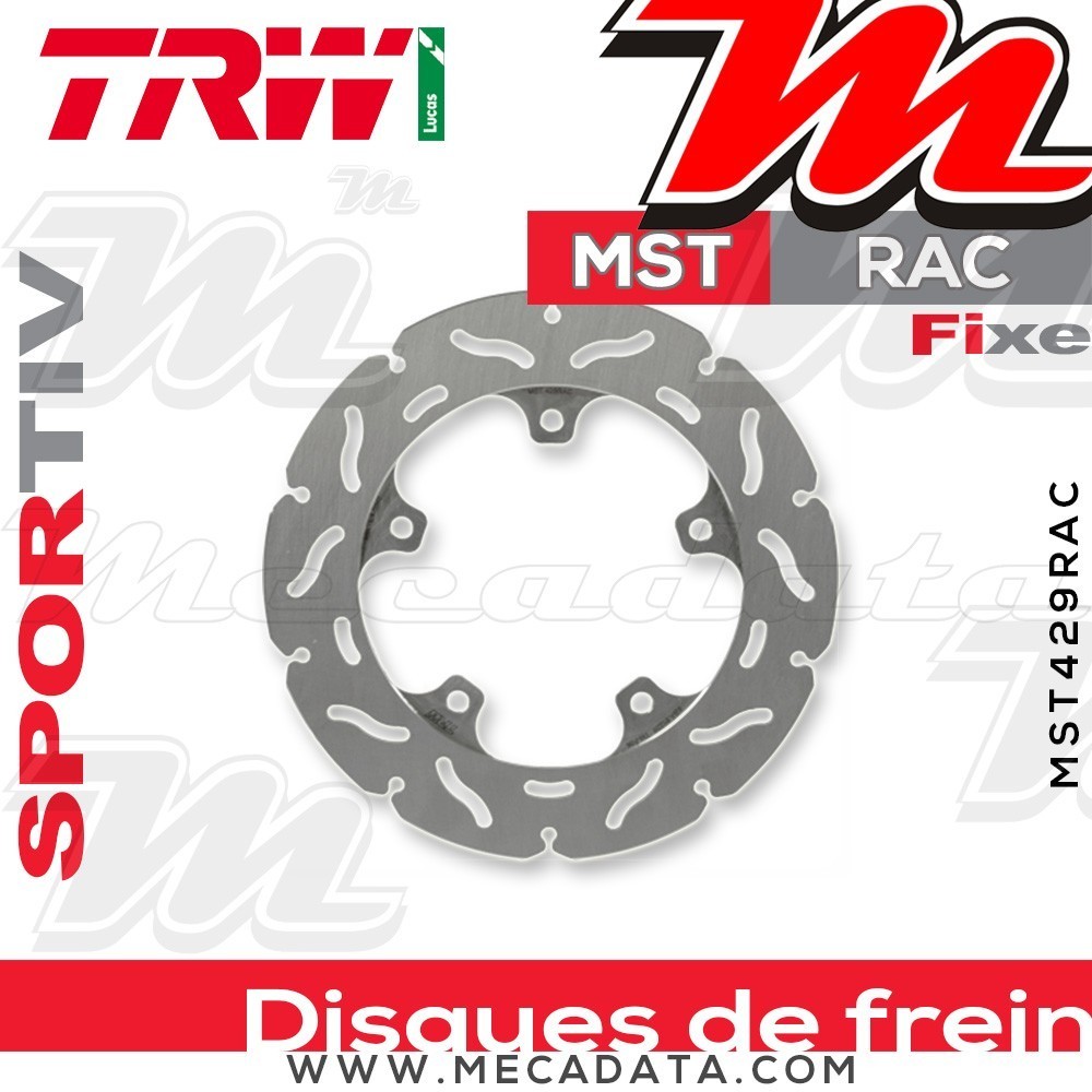 Disque de frein Arrière ~ Aprilia RSV4 1000 R, Factory APRC, ABS (RK) 2011+ ~ TRW Lucas MST 429 RAC