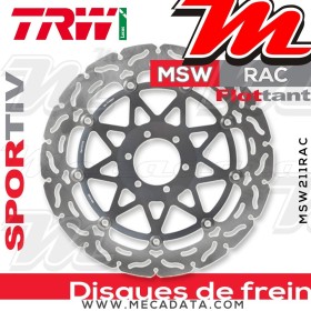 Disque de frein Avant ~ Aprilia RSV4 1000 R, Factory (RK) 2009-2010 ~ TRW Lucas MSW 211 RAC