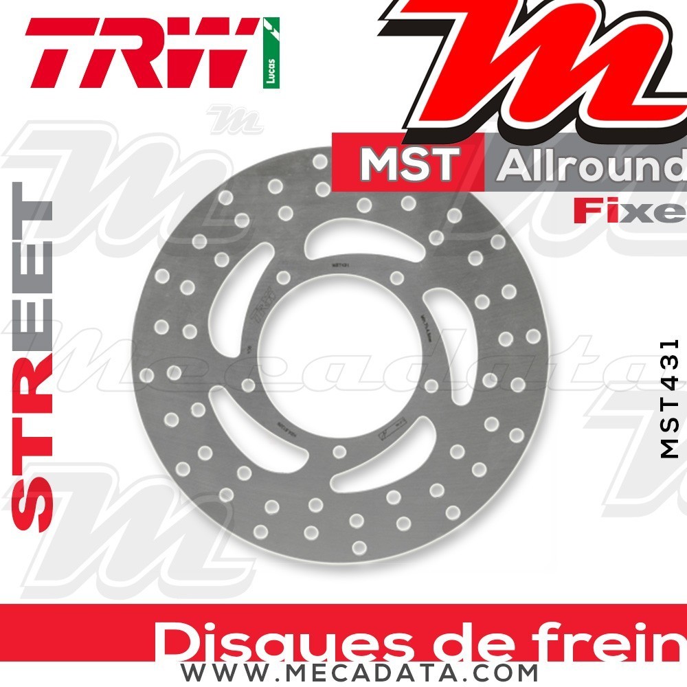 Disque de frein Arrière ~ Aprilia NA 850 Mana GT, ABS (RC) 2010+ ~ TRW Lucas MST 431