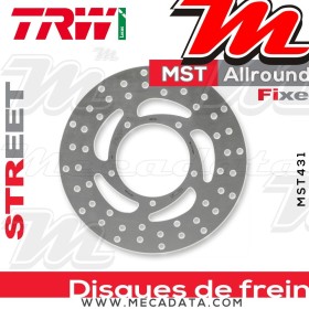 Disque de frein Arrière ~ Aprilia NA 850 Mana, ABS (RC) 2007-2011 ~ TRW Lucas MST 431