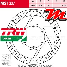Disque de frein Avant ~ Aprilia 650 Pegaso (ML/MX) 1996-2004 ~ TRW Lucas MST 337