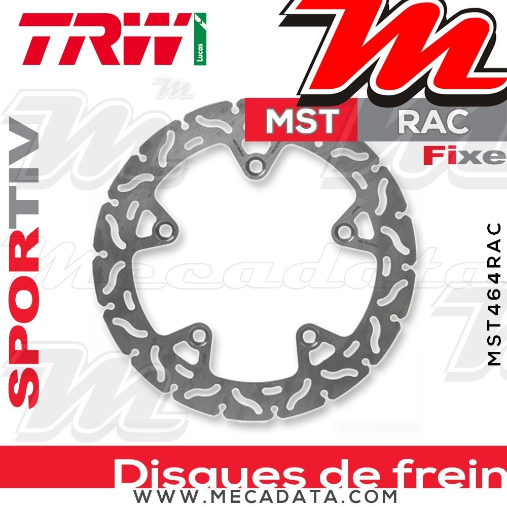 Disque de frein Arrière ~ BMW R 1200 GS Adventure (1G12) 2016+ ~ TRW Lucas MST 464 RAC