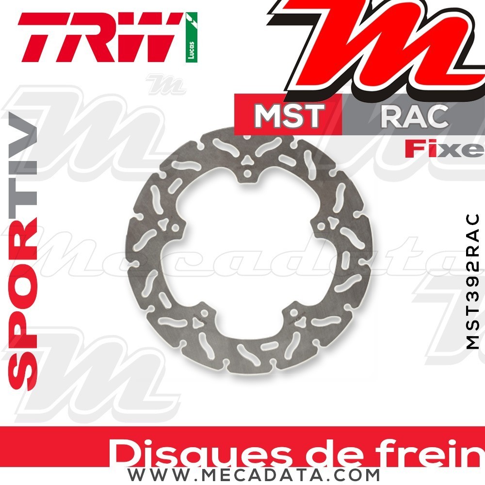 Disque de frein Arrière ~ BMW S 1000 XR (2X10r) 2017+ ~ TRW Lucas MST 392 RAC