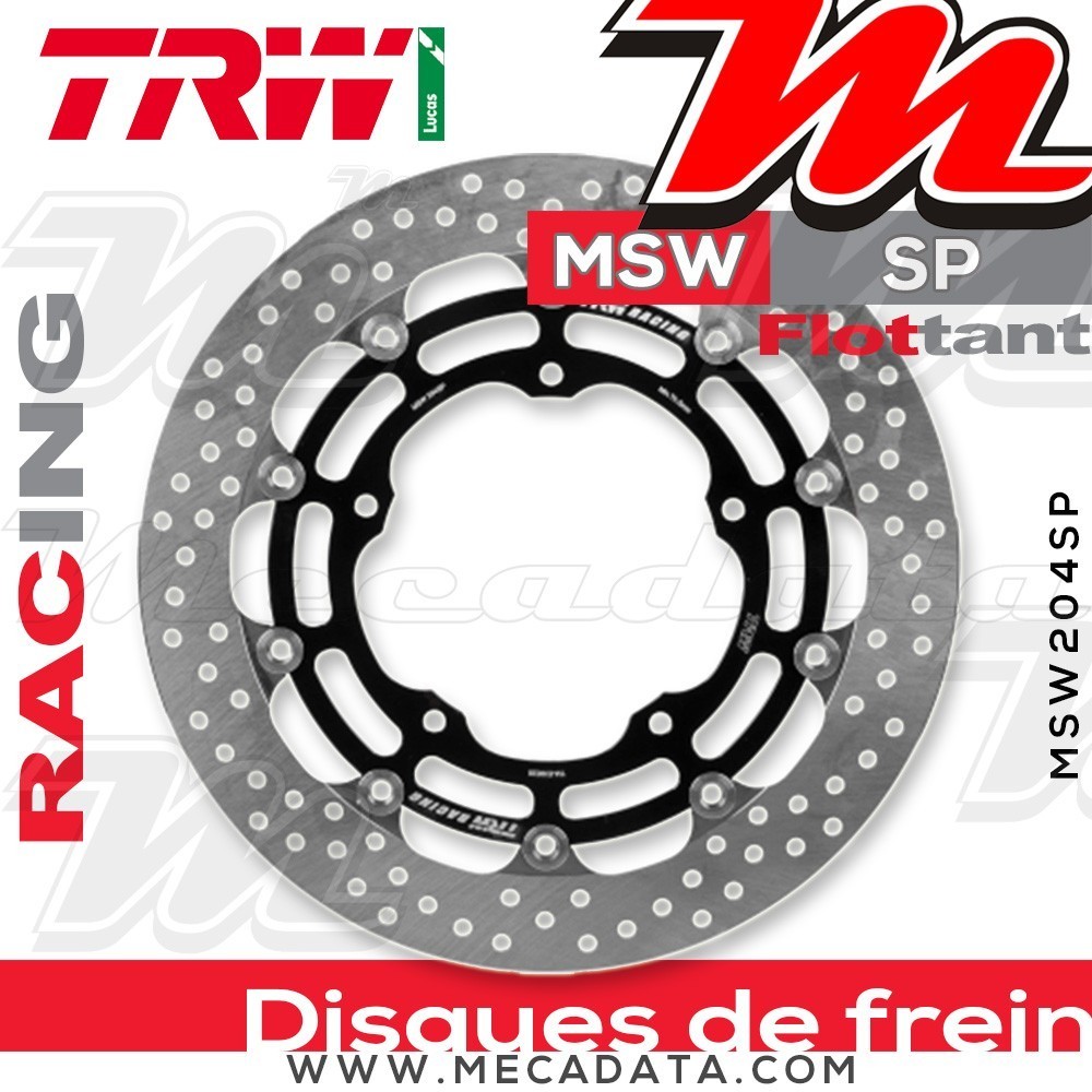 Disque de frein Avant ~ Yamaha YZF 1000 R1, R1M (RN32) 2015-2016 ~ TRW Lucas MSW 204 SP
