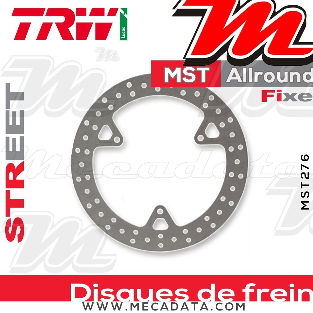 Disque de frein Arrière ~ Yamaha YP 250 RA X-Max ABS (SG22) 2010+ ~ TRW Lucas MST 276