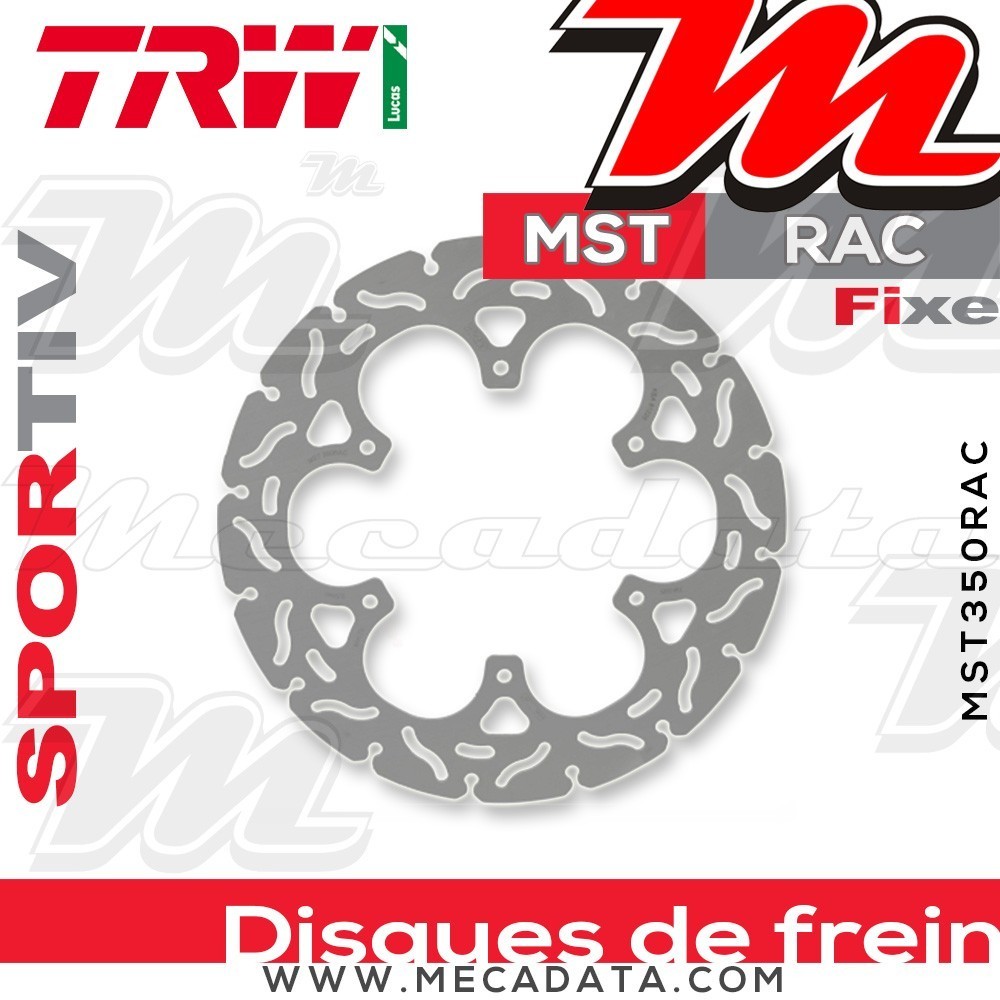 Disque de frein Arrière ~ Yamaha YZ 125 (CE09/10/13/15/16C) 2002+ ~ TRW Lucas MST 350 RAC