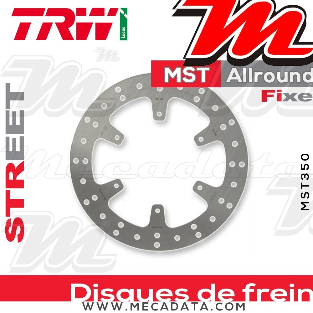 Disque de frein Arrière ~ Yamaha YZ 125 (CE09/10/13/15/16C) 2002+ ~ TRW Lucas MST 350