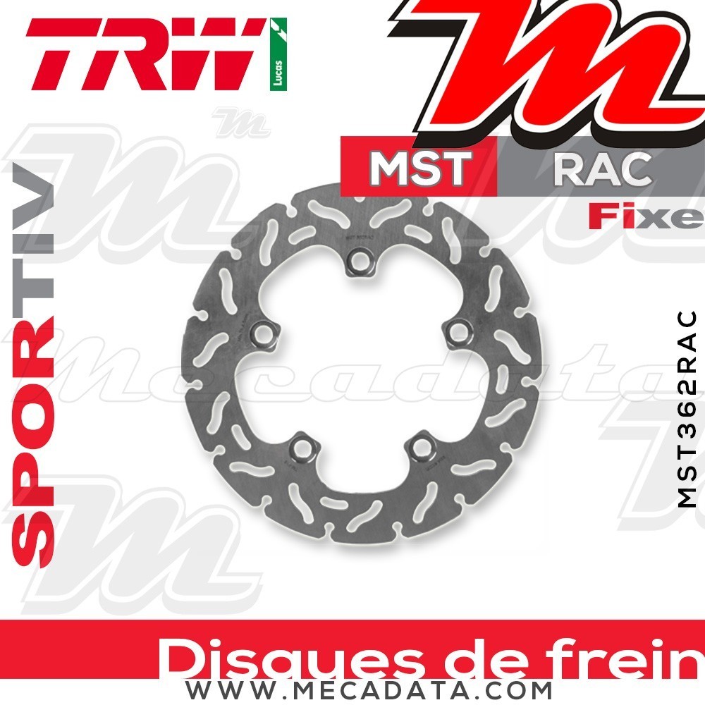 Disque de frein Arrière ~ Yamaha YZF 1000 R1, TCS (RN22) 2012-2014 ~ TRW Lucas MST 362 RAC