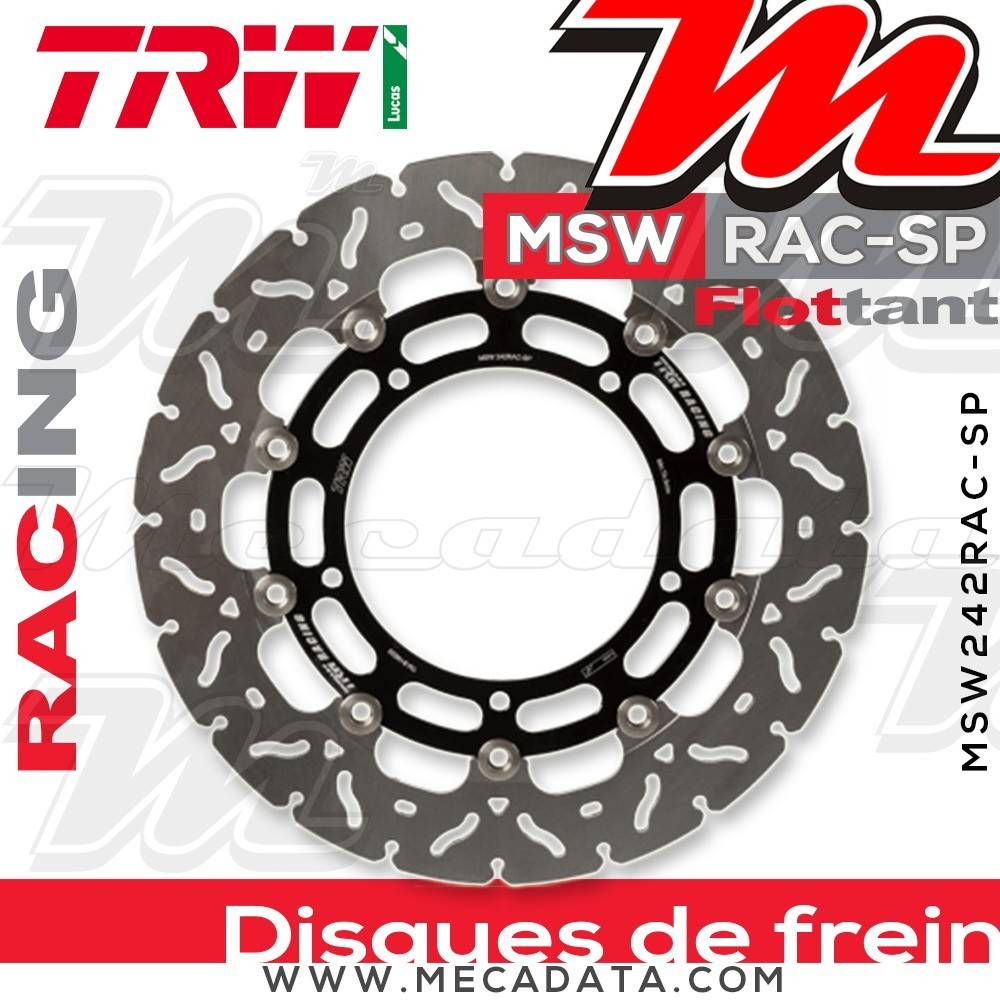 Disque de frein Avant ~ Yamaha YZF 1000 R1 (RN22) 2009-2011 ~ TRW Lucas MSW 242 RAC-SP