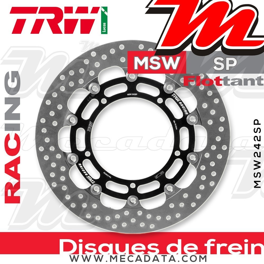 Disque de frein Avant ~ Yamaha YZF 1000 R1 (RN22) 2009-2011 ~ TRW Lucas MSW 242 SP