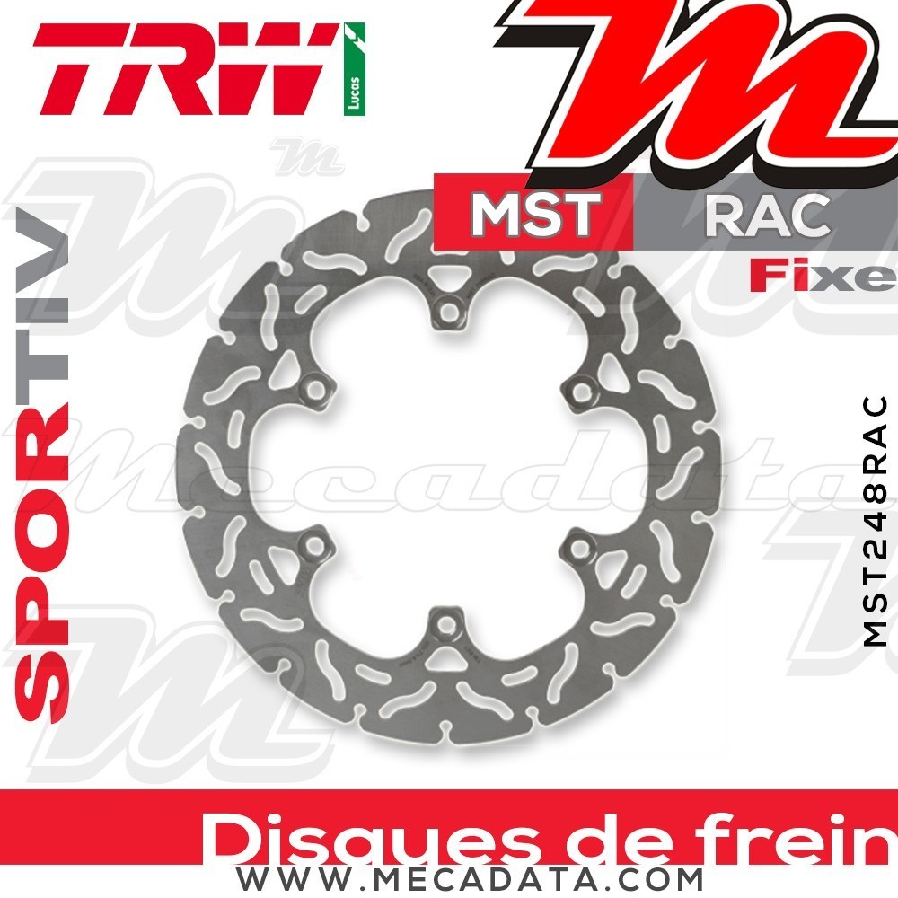 Disque de frein Arrière ~ Yamaha TDM 900 A ABS (RN18) 2011+ ~ TRW Lucas MST 248 RAC