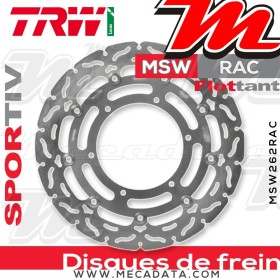 Disque de frein Avant ~ Yamaha YZF 750 R 7 (RM01) 1999+ ~ TRW Lucas MSW 262 RAC