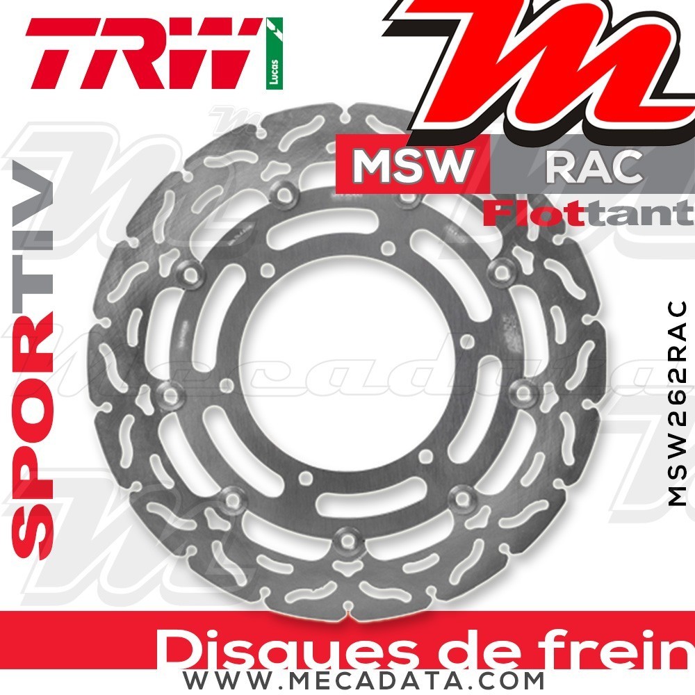 Disque de frein Avant ~ Yamaha YZF 750 R 7 (RM01) 1999+ ~ TRW Lucas MSW 262 RAC