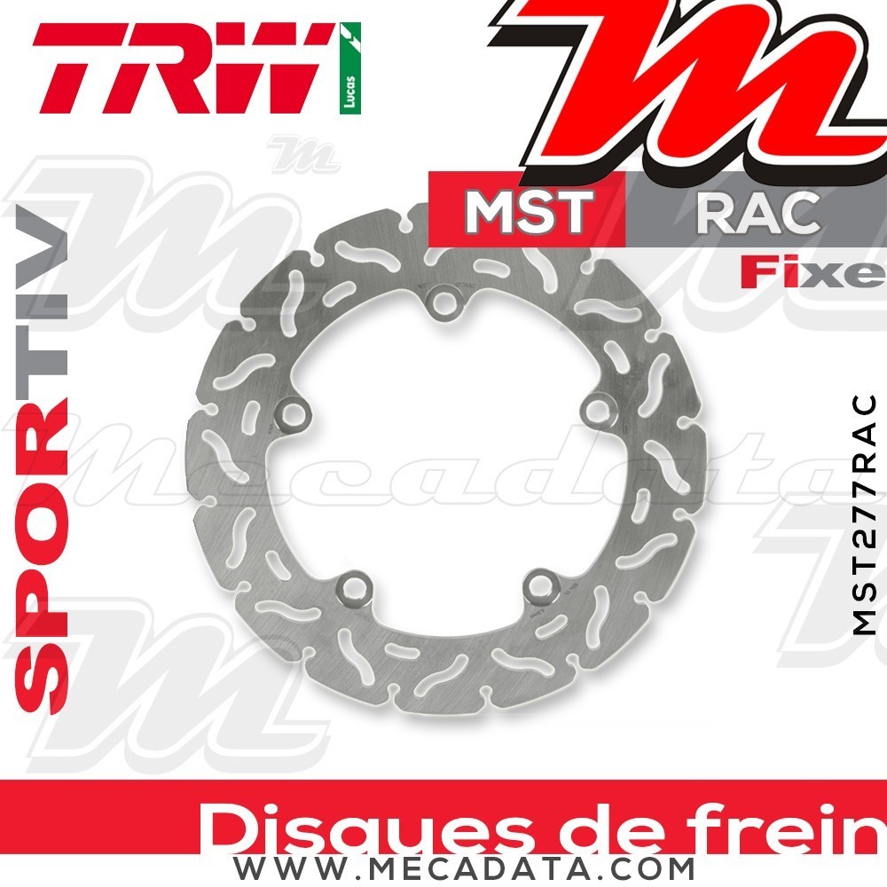 Disque de frein Arrière ~ Yamaha MT-07 700 (RM04) 2014+ ~ TRW Lucas MST 277 RAC