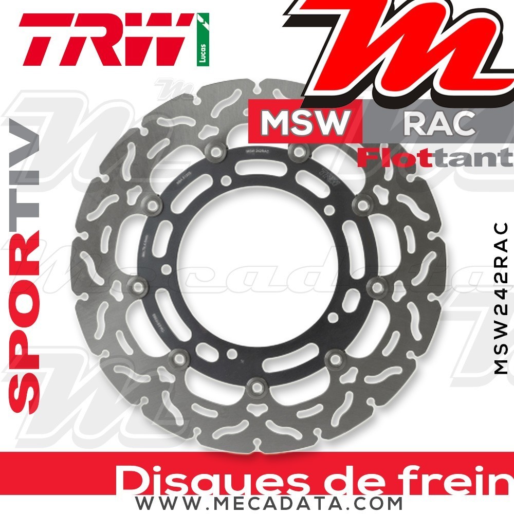 Disque de frein Avant ~ Yamaha YZF 600 R6 (RJ15) 2007-2016 ~ TRW Lucas MSW 242 RAC