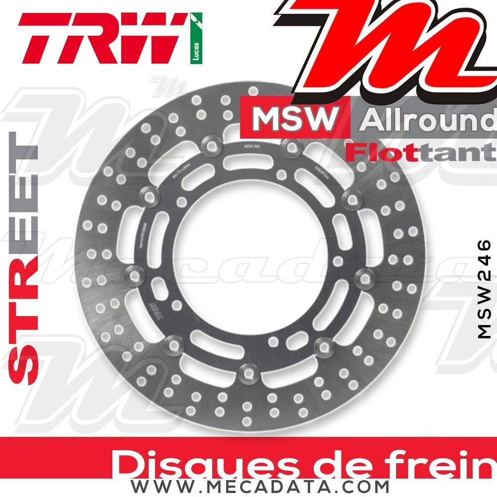 Disque de frein Avant ~ Yamaha YZF 600 R6 (RJ05) 2003-2004 ~ TRW Lucas MSW 246