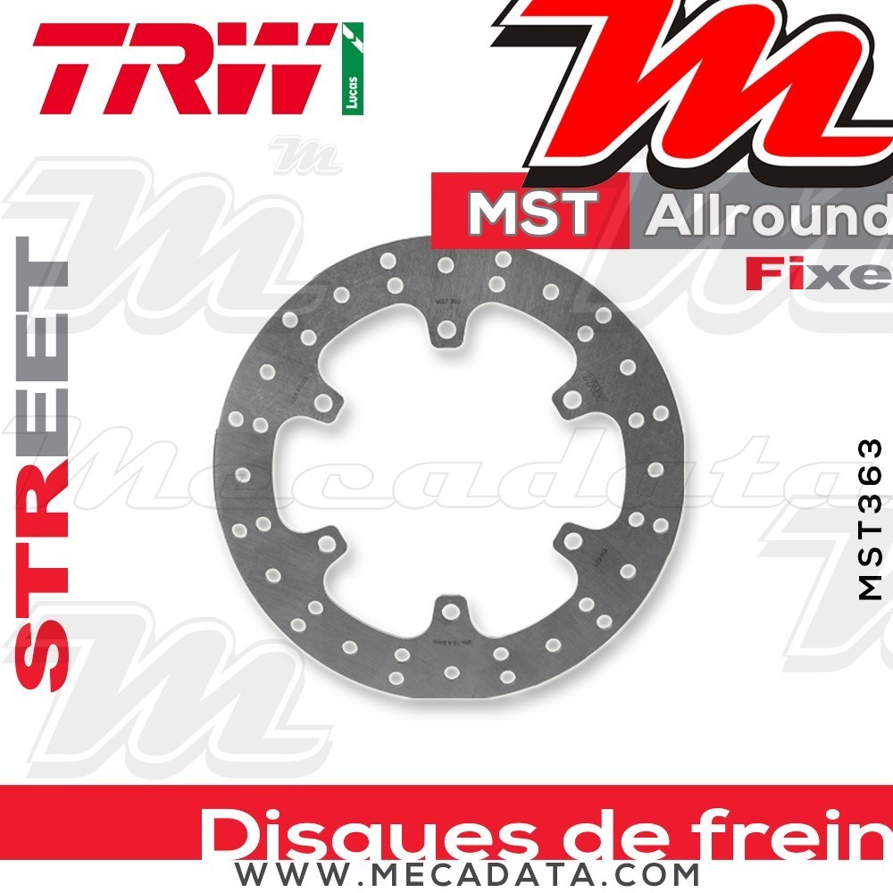 Disque de frein Arrière ~ Yamaha YZF 600 R6 (RJ03) 1999-2002 ~ TRW Lucas MST 363
