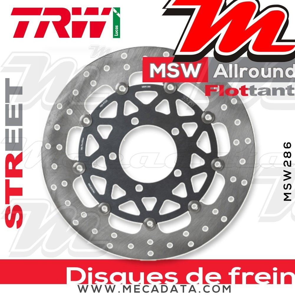 Disque de frein Avant ~ Triumph 800 Tiger XR,XRT,XRX (A08) 2015+ ~ TRW Lucas MSW 286