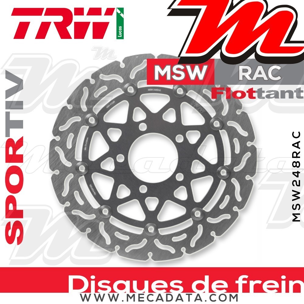 Disque de frein Avant ~ Suzuki VLR 1800 C 1800 R Intruder (WVCT) 2008-2011 ~ TRW Lucas MSW 248 RAC