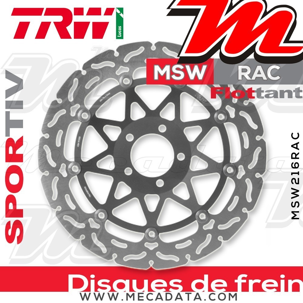Disque de frein Avant ~ Suzuki VZ 1600 M 1600 Intruder (VNT60B) 2004 ~ TRW Lucas MSW 216 RAC