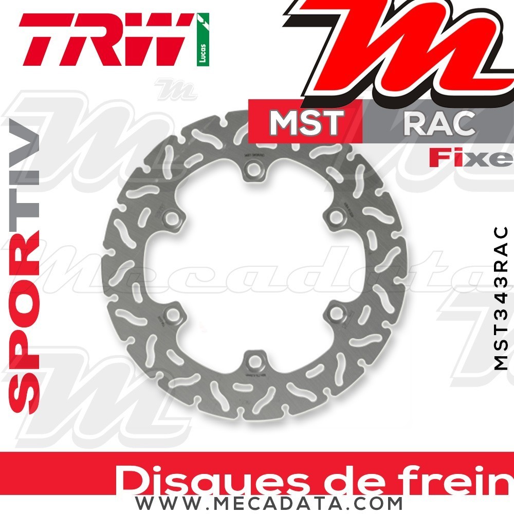 Disque de frein Arrière ~ Suzuki GSX 1300 B-King, ABS (WVCR) 2008-2010 ~ TRW Lucas MST 343 RAC