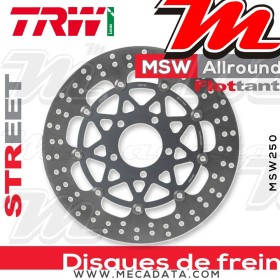 Disque de frein Avant ~ Suzuki SV 1000 , S (WVBX) 2003-2008 ~ TRW Lucas MSW 250