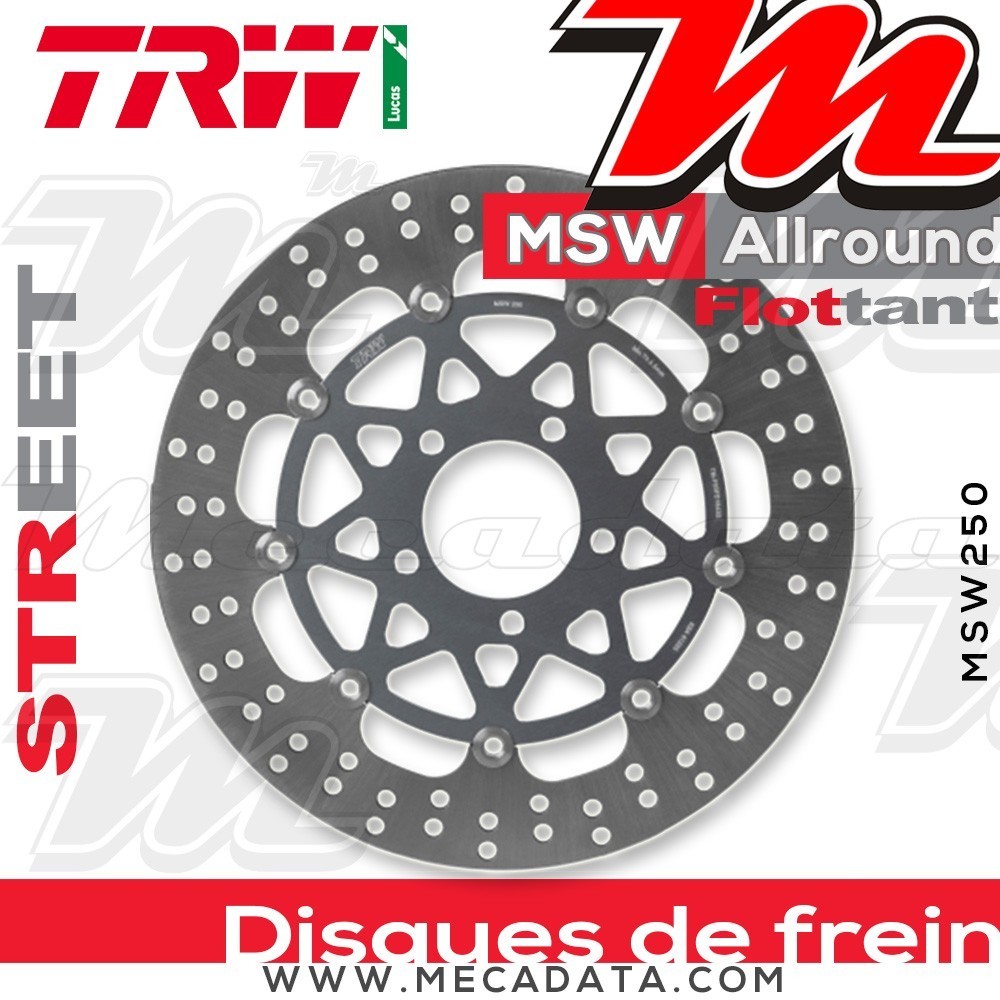 Disque de frein Avant ~ Suzuki SV 1000 , S (WVBX) 2003-2008 ~ TRW Lucas MSW 250