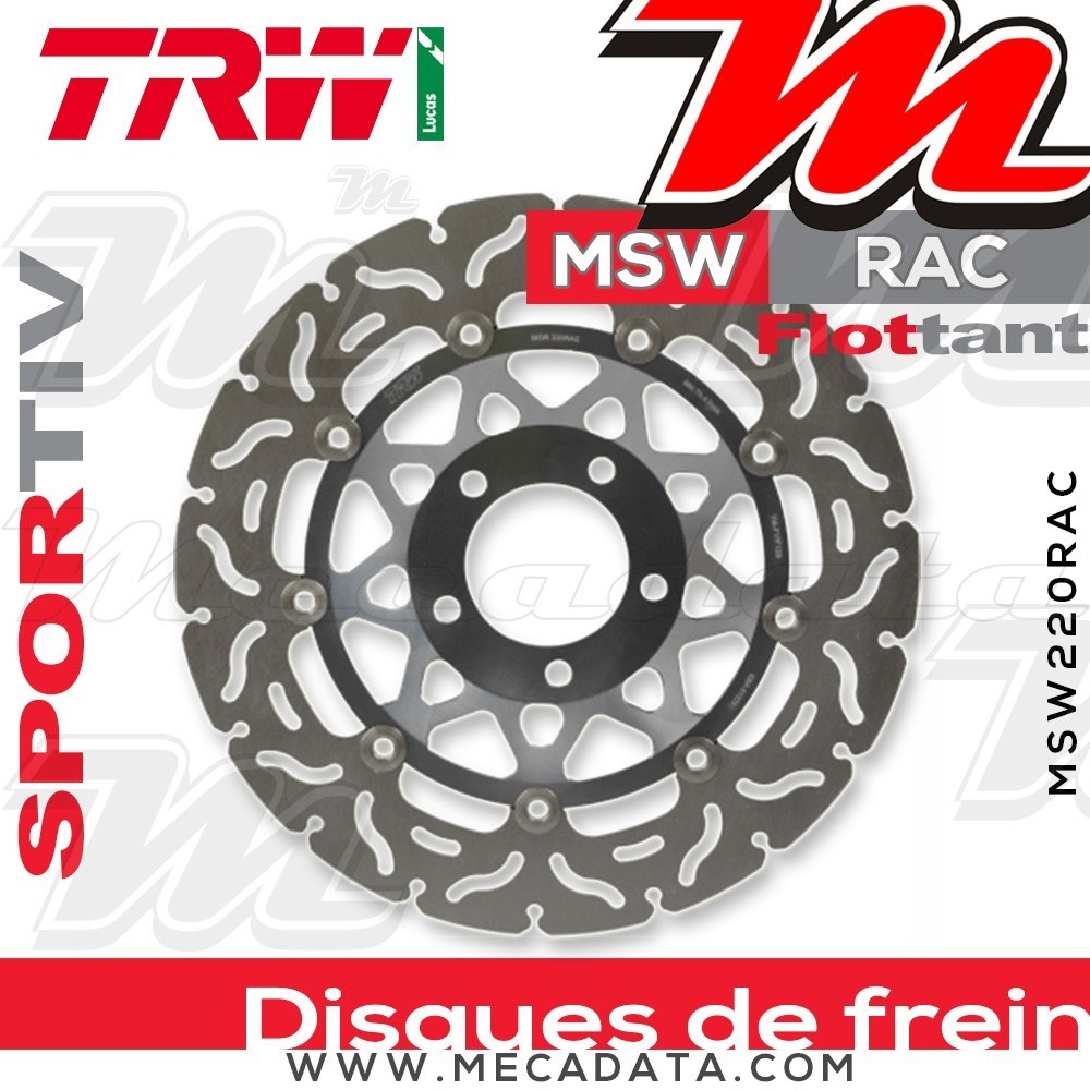 Disque de frein Avant ~ Suzuki SV 650 , S (WVAV) 1999-2002 ~ TRW Lucas MSW 220 RAC