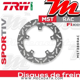 Disque de frein Arrière ~ Suzuki GSF 650 A, SA, Bandit ABS (WVB5) 2006 ~ TRW Lucas MST 386 RAC