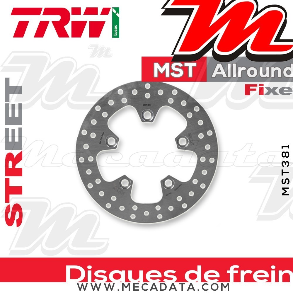 Disque de frein Arrière ~ Suzuki AN 400 Burgman ABS, Z Burgman ABS (WVCG) 2007+ ~ TRW Lucas MST 381