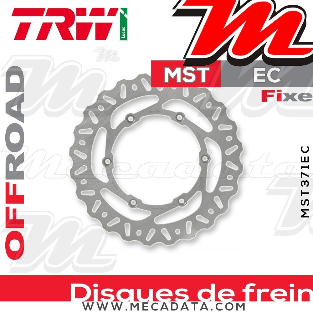 Disque de frein Arrière ~ Suzuki RM 125 2006-2010 ~ TRW Lucas MST 371 EC