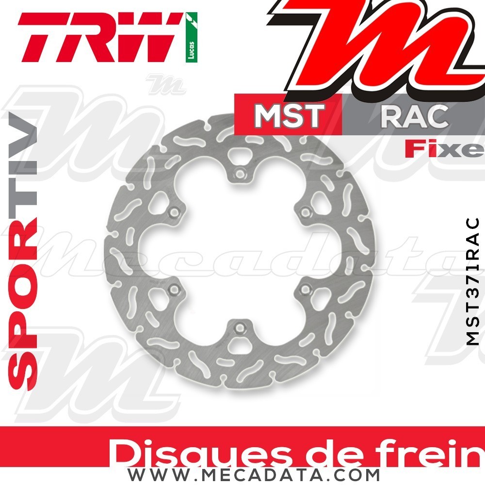 Disque de frein Arrière ~ Suzuki RM 125 2006-2010 ~ TRW Lucas MST 371 RAC