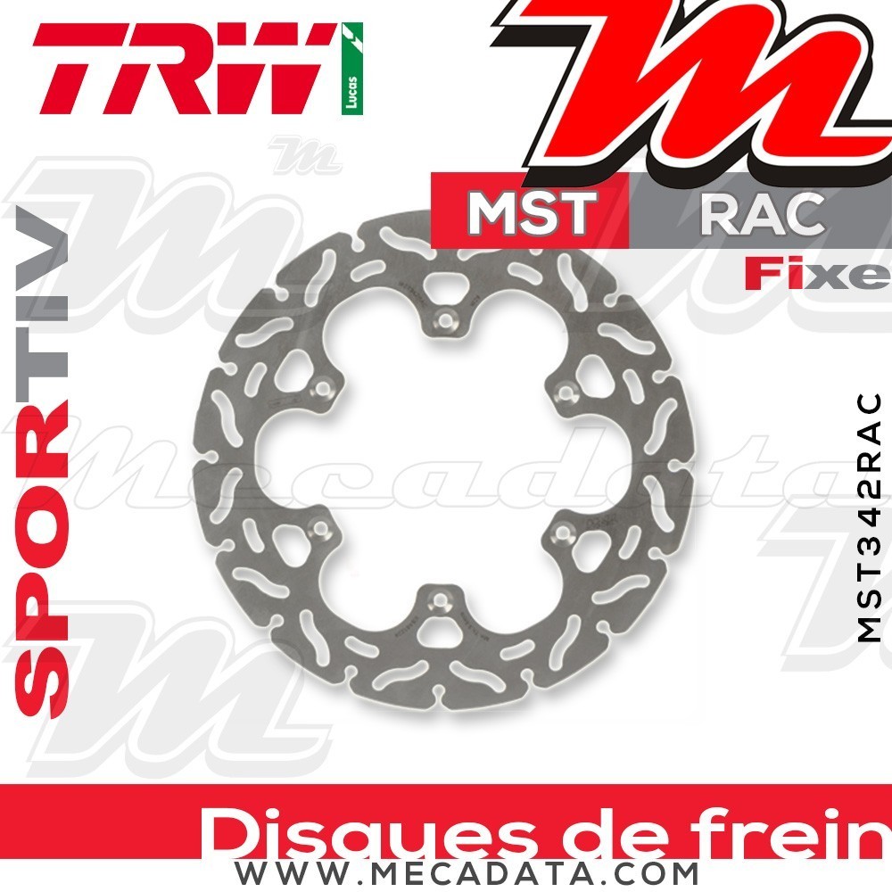 Disque de frein Arrière ~ Suzuki RM 125 (RF13A) 1999-2005 ~ TRW Lucas MST 342 RAC