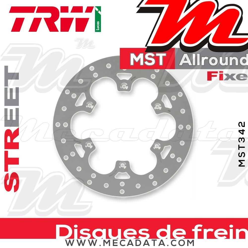 Disque de frein Arrière ~ Suzuki RM 125 (RF13A) 1999-2005 ~ TRW Lucas MST 342